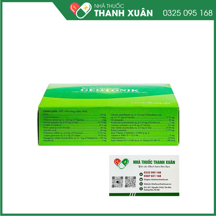 Geotonik thuốc bổ sung vitamin và khoáng chất cho cơ thể